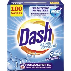 Detergent de rufe automat pudra Dash 3 in 1 Alpen Frische 100, 6kg, 100 spalari