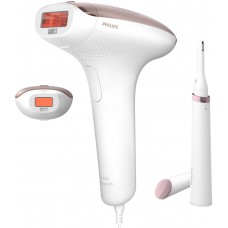 Epilator IPL Philips Lumea Avanced BRI921/00, 250.000 impulsuri, 1 accesoriu, retea, alb-roz + Trimmer