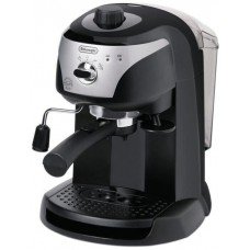 Espressor manual DeLonghi EC 221 B, 1100W, 15 bar, sistem Cappuccino, negru-argintiu
