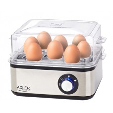 Aparat de fiert oua Adler AD 4486, 800W, capacitate 8 oua, Argintiu