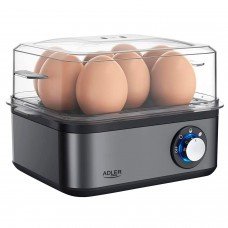 Aparat de fiert oua Adler AD 4486 GM, 800W, capacitate 8 oua, gri inchis